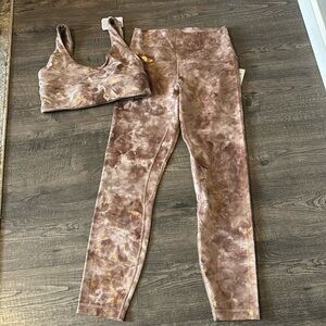 Lululemon align HR pant 25 inch shine plus a/B shine bra NWT